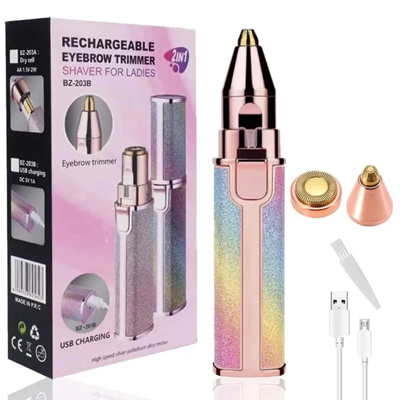 💖 2 in 1 Electric Epilator & Eyebrow Trimmer for Women