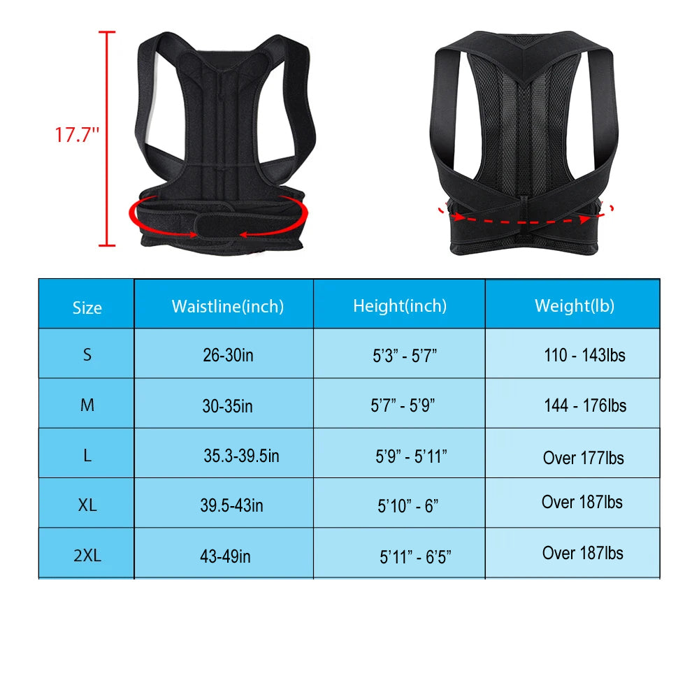 Adjustable Posture Back Belt For Men And Women