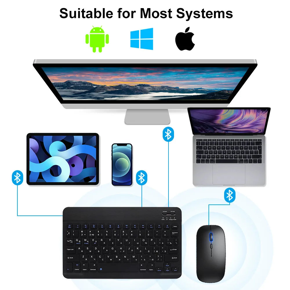 Wireless Bluetooth Keyboard & Mouse